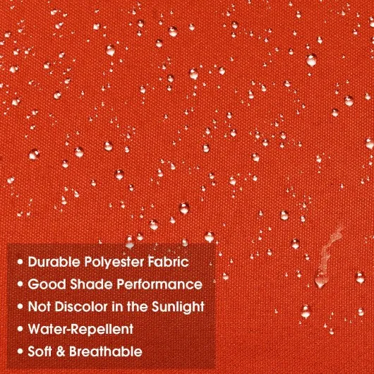 10ft 3 Tier Patio Umbrella Aluminum Sunshade Shelter Double Vented-Red