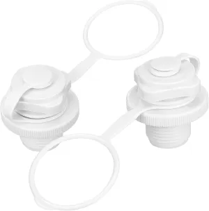 2Pcs Durable Boat Air Valve Caps Replacement for Inflatable Kayaks Rafts Secure Sealing User Friendly Screw Type Design Resistant to Elements Effortless Setup