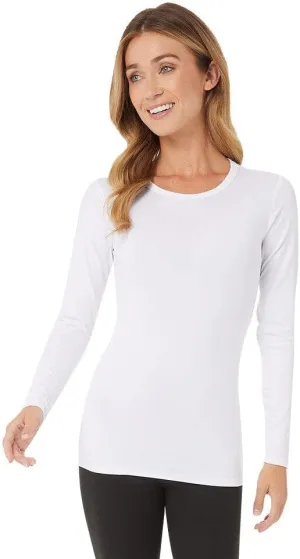 32 Degrees Women's Lightweight Baselayer Crew Top | Long Sleeve | Form Fitting | 4-Way Stretch | Thermal
