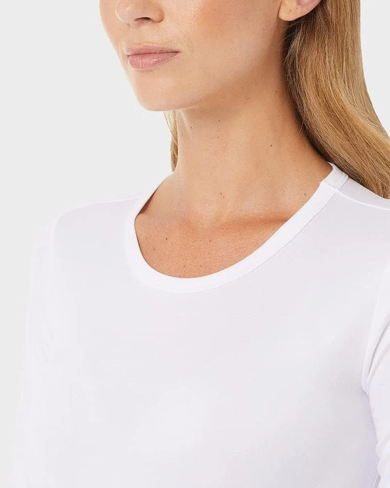 32 Degrees Women's Lightweight Baselayer Crew Top | Long Sleeve | Form Fitting | 4-Way Stretch | Thermal