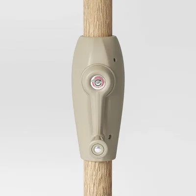 9' Round Outdoor Patio Market Umbrella Cavendish Canary with Light Wood Pole - Threshold