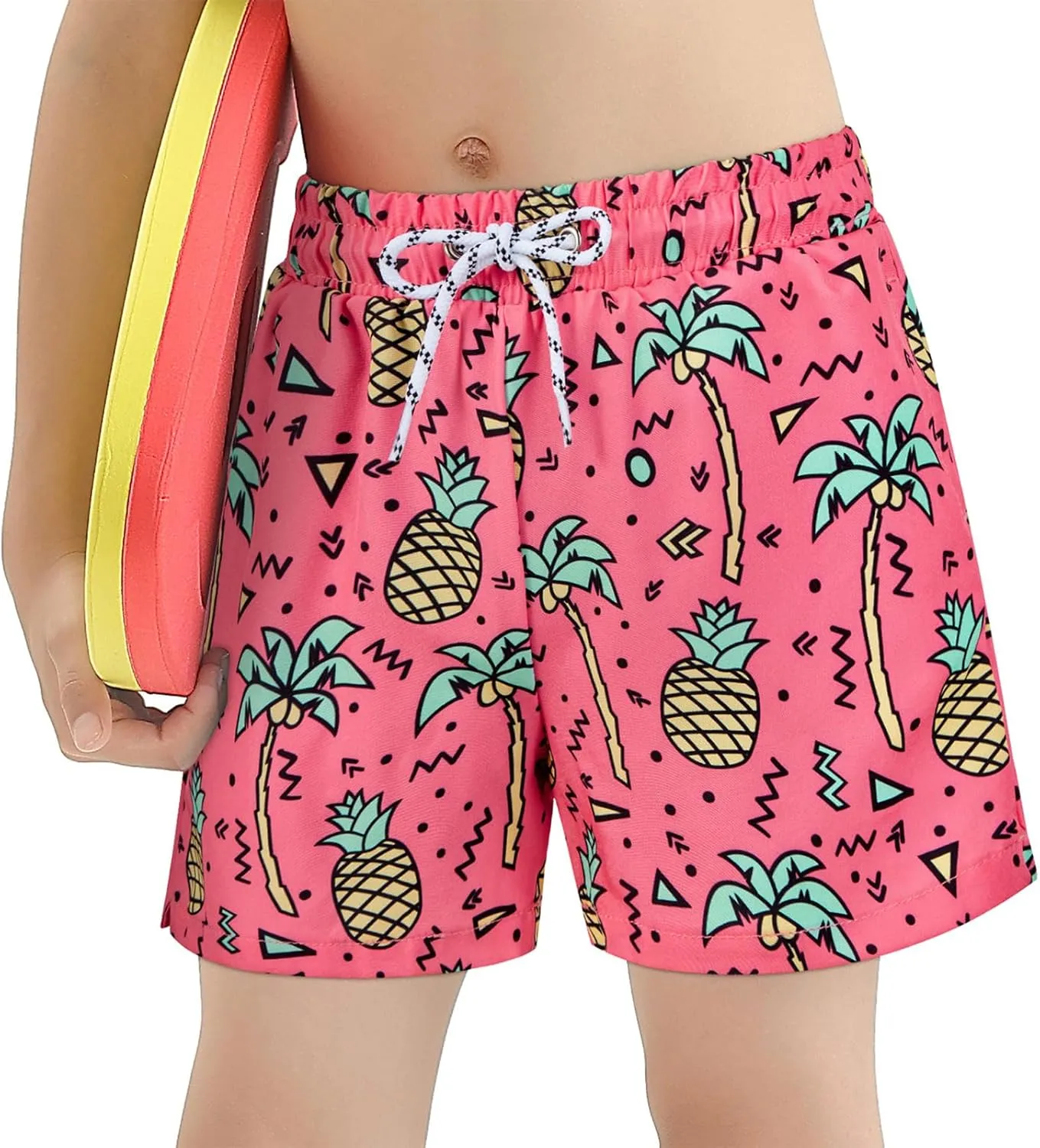Boys Swim Trunks with Boxer Brief Liner Swim Shorts Compression Liner Youth Anti Trunks