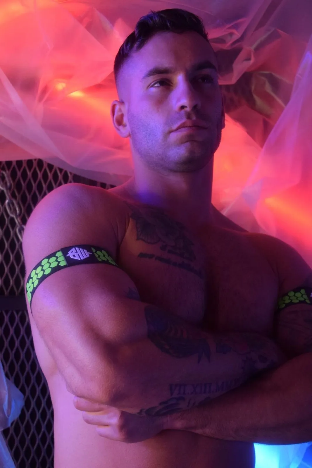 Breedwell Hex Armbands, Neon Green