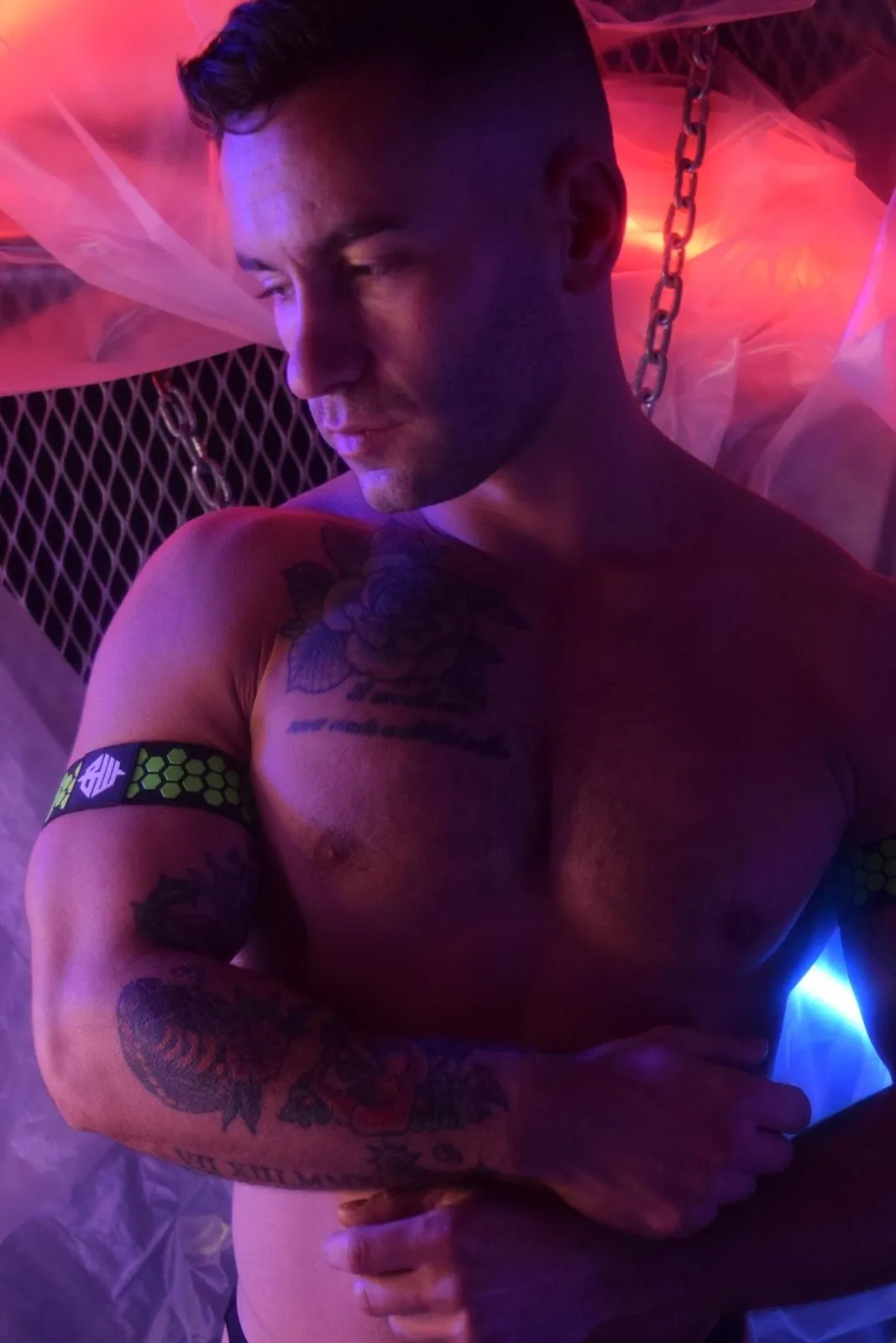 Breedwell Hex Armbands, Neon Green