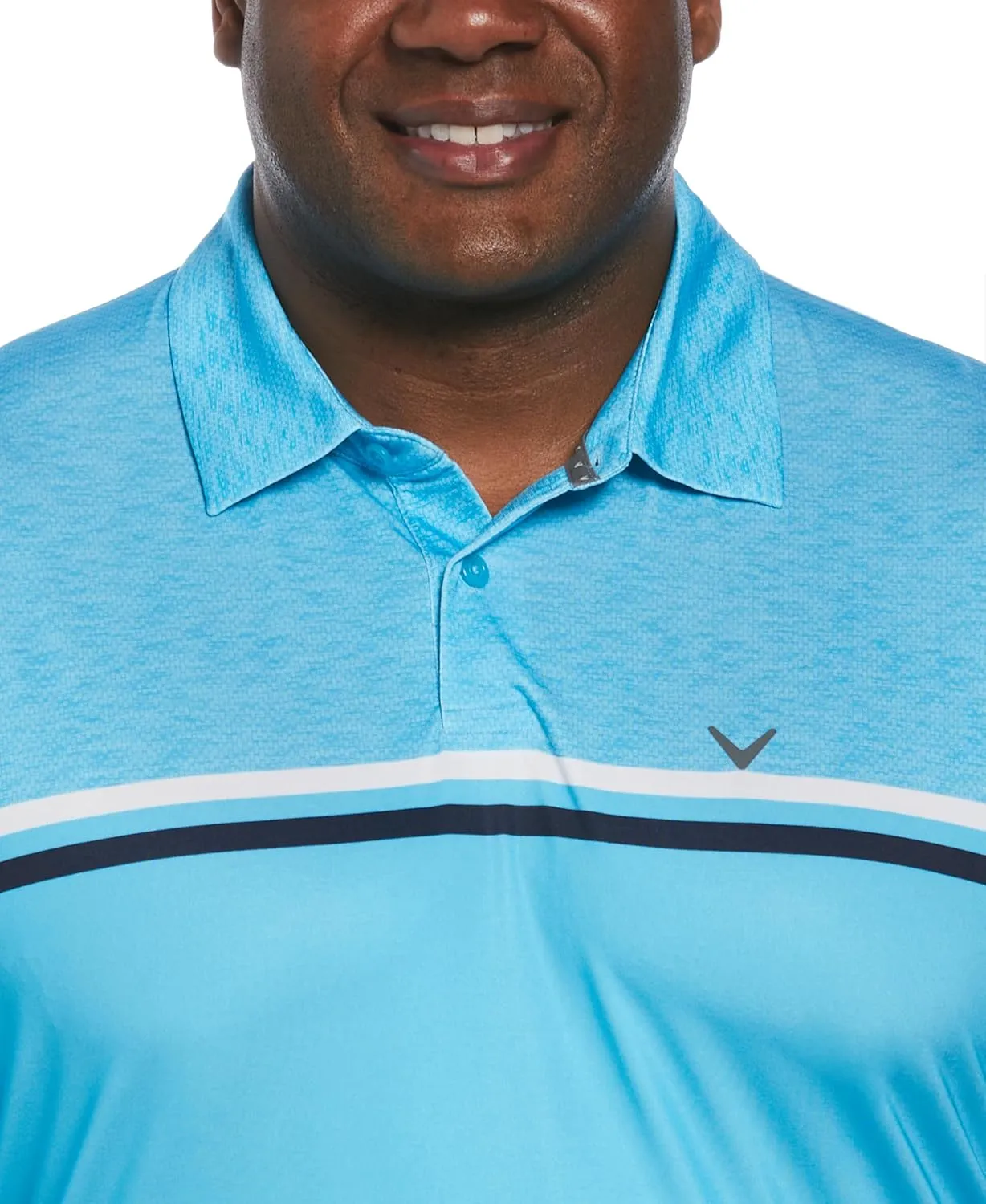 Callaway Men's Short Sleeve Printed Block Polo