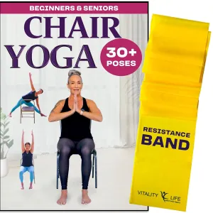 Chair Yoga for Seniors & Beginners   Band. 30  Yoga Poses suitable for all levels beginner chair yoga for seniors over 60 DVD for weight loss chair yoga for weight loss chair exercises for seniors DVD