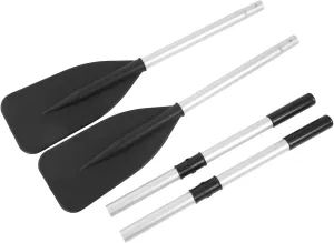 Dilwe 1Pair Kayak Paddles, Lightweight Portable Aluminum Alloy Detachable Rafting Boat Oars for Rowing Boats, Dilwem12qk6dxo0