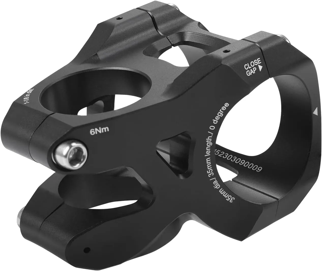 FIFTY-FIFTY Mountain Bike Stem for 35mm Handlebar Clamp 1-1/8 Steer Tube, Aluminum Alloy Short Handlebar Stem for All Mountain, MTB, Downhill, Freeride
