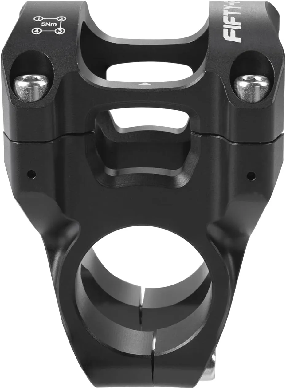 FIFTY-FIFTY Mountain Bike Stem for 35mm Handlebar Clamp 1-1/8 Steer Tube, Aluminum Alloy Short Handlebar Stem for All Mountain, MTB, Downhill, Freeride