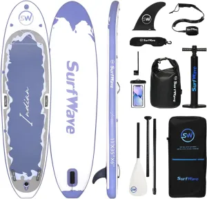 Inflatable Stand Up Paddle Board - 11' X 34" X 6" for All-Water Adventures