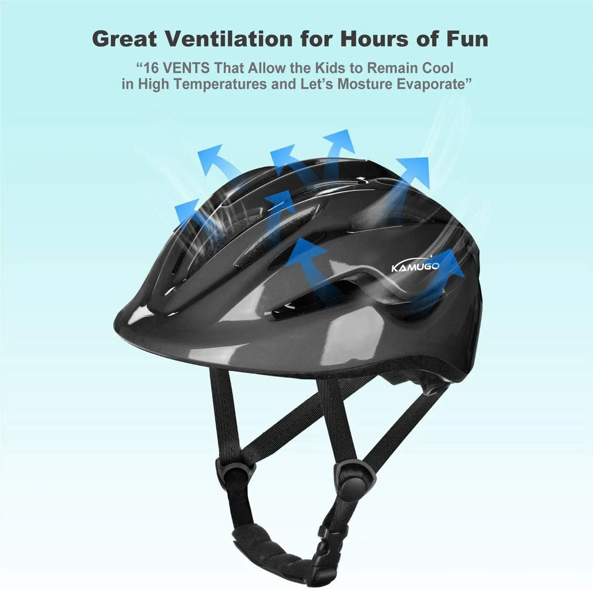 KAMUGO Kids Helmet, Toddler Bike Helmet for Girls Boys Ages 2-8 Years Old, Children Adjustable Helmets Suitable for Skateboard Bicycle Scooter Inline Roller Skate Rollerblading Cycling Multi-Sports