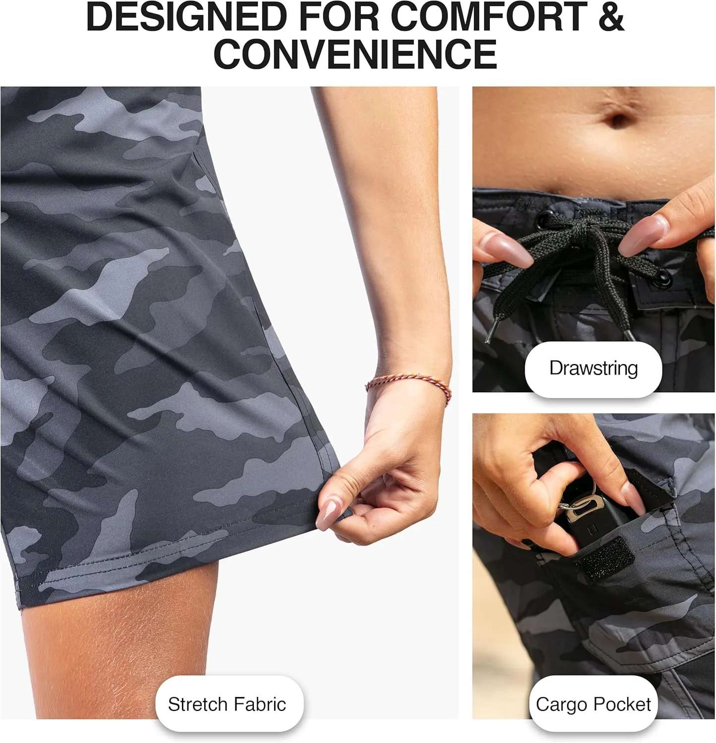 Kanu Surf Women's Marina UPF 50  Active Swim Board Short (Reg & Plus Sizes)