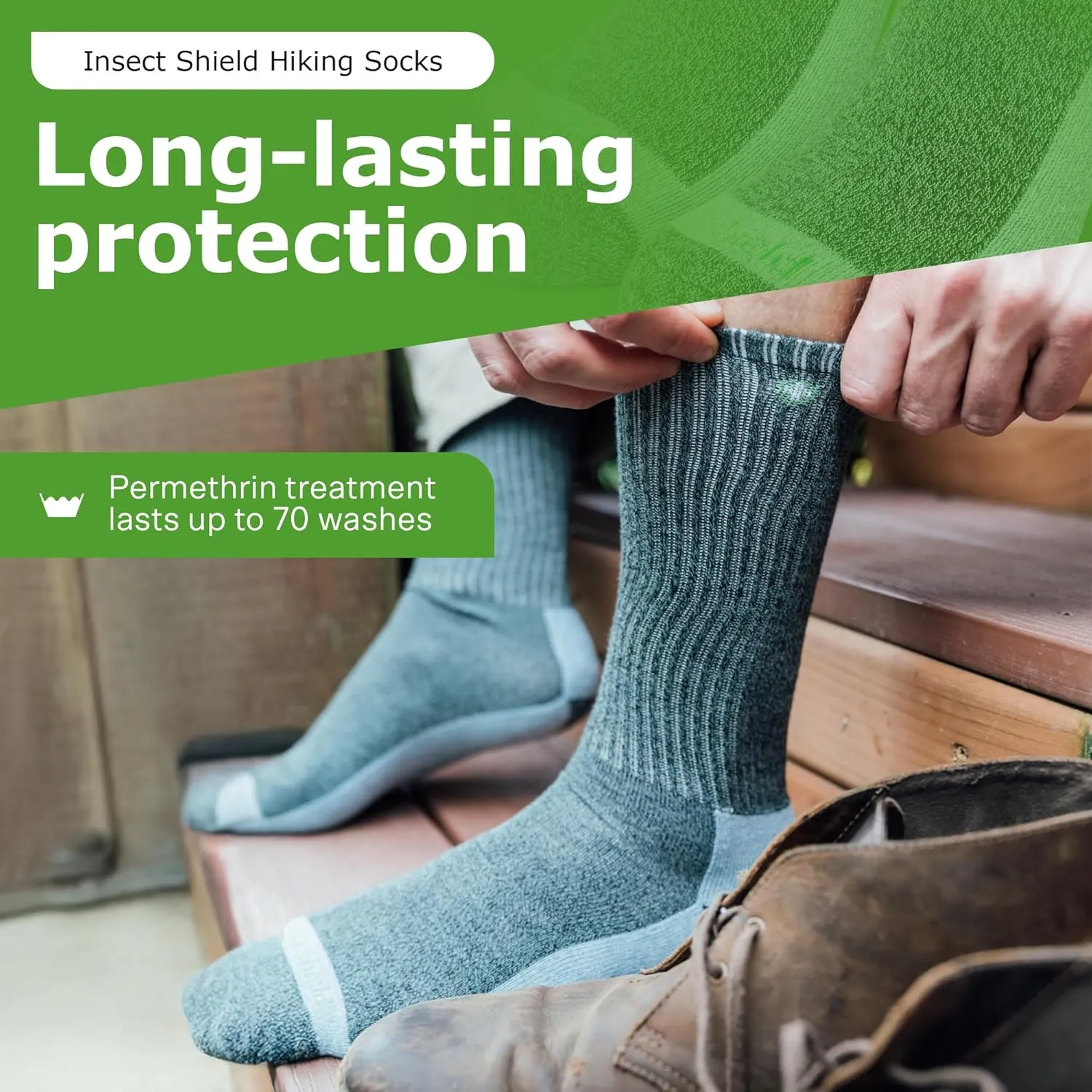 Lightweight Hiking Socks With Permethrin Bug Repellant - Protective Clothing for Men & Women