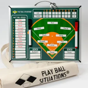 Magnetic Baseball Lineup Board for Dugout - Wont Warp or Crack, Magnets Always Hold - Dry Erase Softball Lineup Board - Durable 2-Sided Baseball Clipboard for Coaches