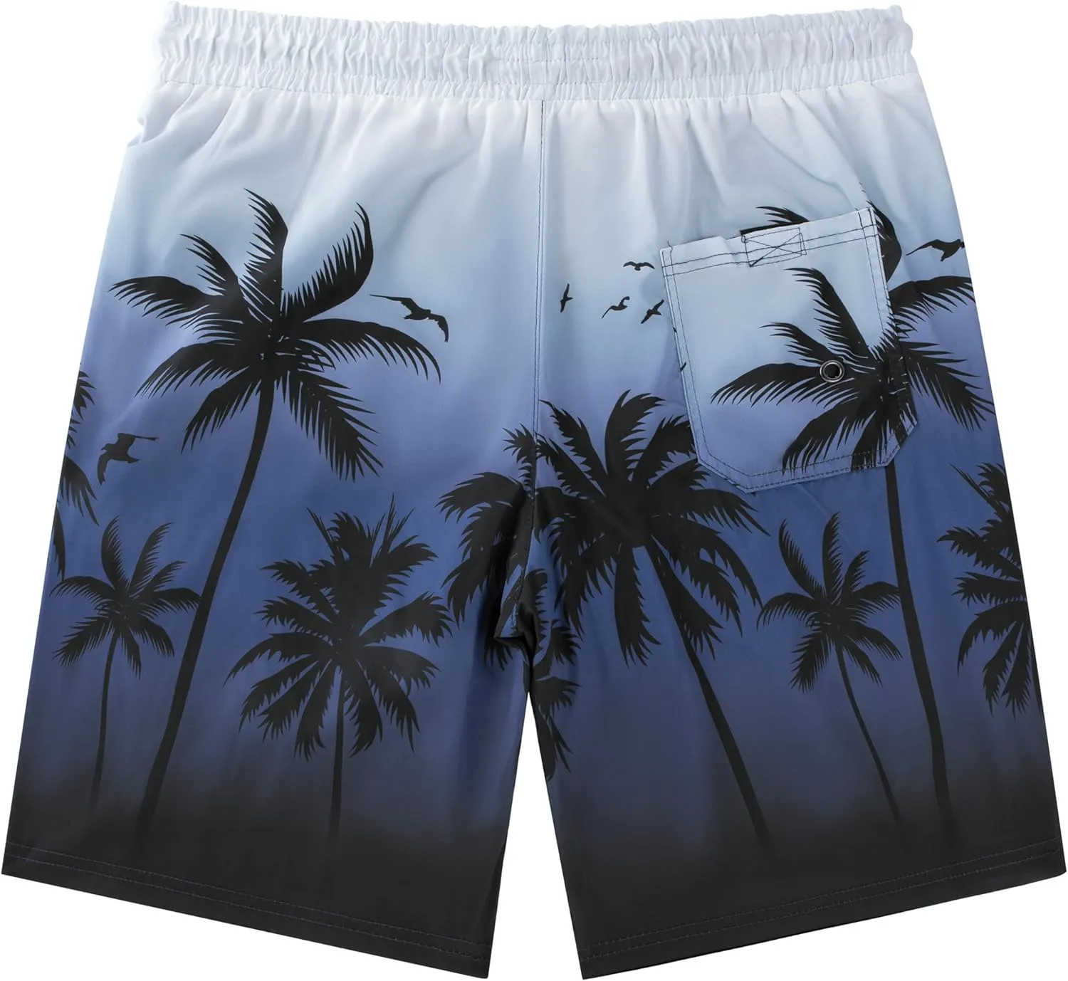 Men Swim Trunks with Compresssion Liner 7 Inch Inseam Board Shorts 2-in-1 Bathing Suit with Zipper Pockets