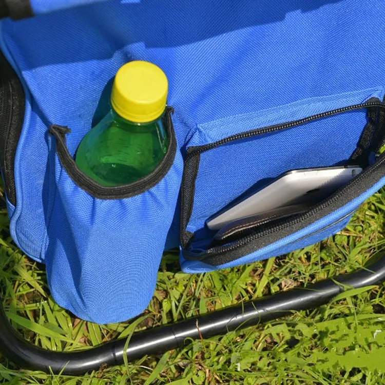 Multifunctional Folding Stool Portable Ice Pack Stool Lightweight Outdoor Stool(Black)