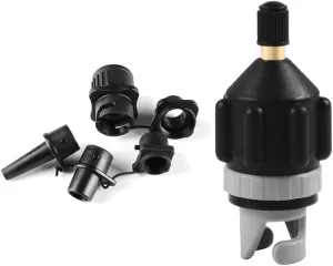 Paddleard Air Nozzle Kit Multifunctional Inflator Pump Adapter Set Inflatable at Air Valve Adapter for Stand Up Paddle ards Kayaks Surfards Inflatable at Air Mattss