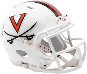 Riddell NCAA Virginia Cavaliers Helmet Mini SpeedHelmet Replica Mini Speed Style White, Team Colors, One Size