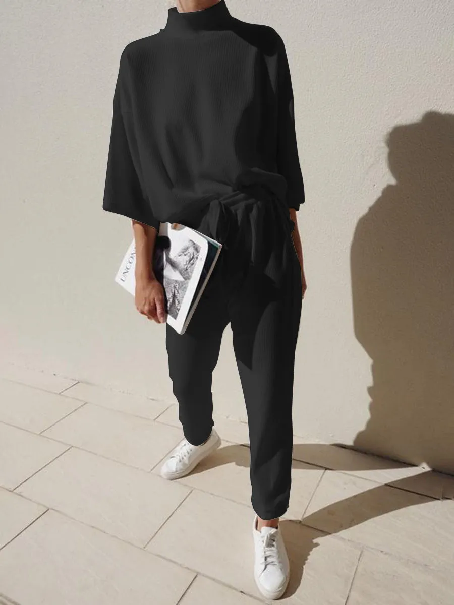 Solid Color Comfortable High Collar Suit