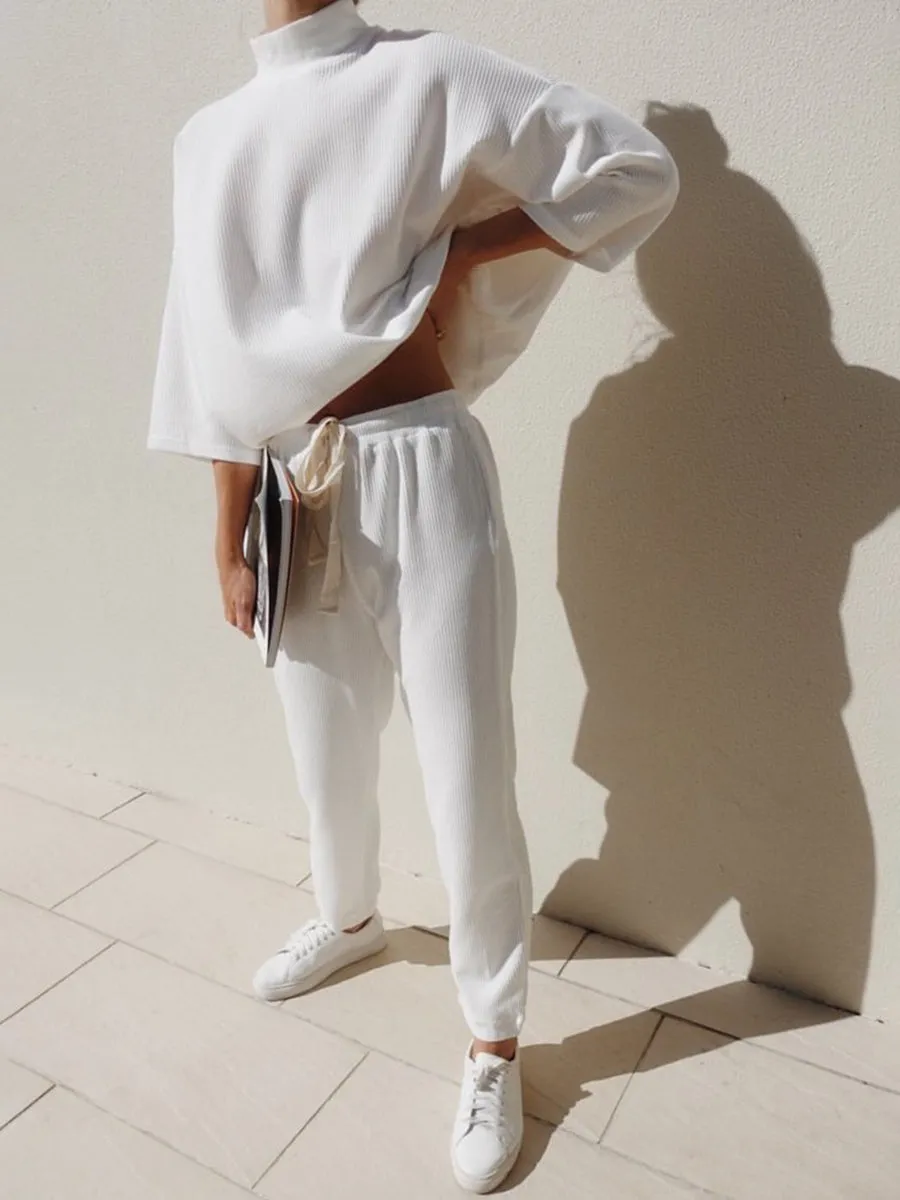 Solid Color Comfortable High Collar Suit