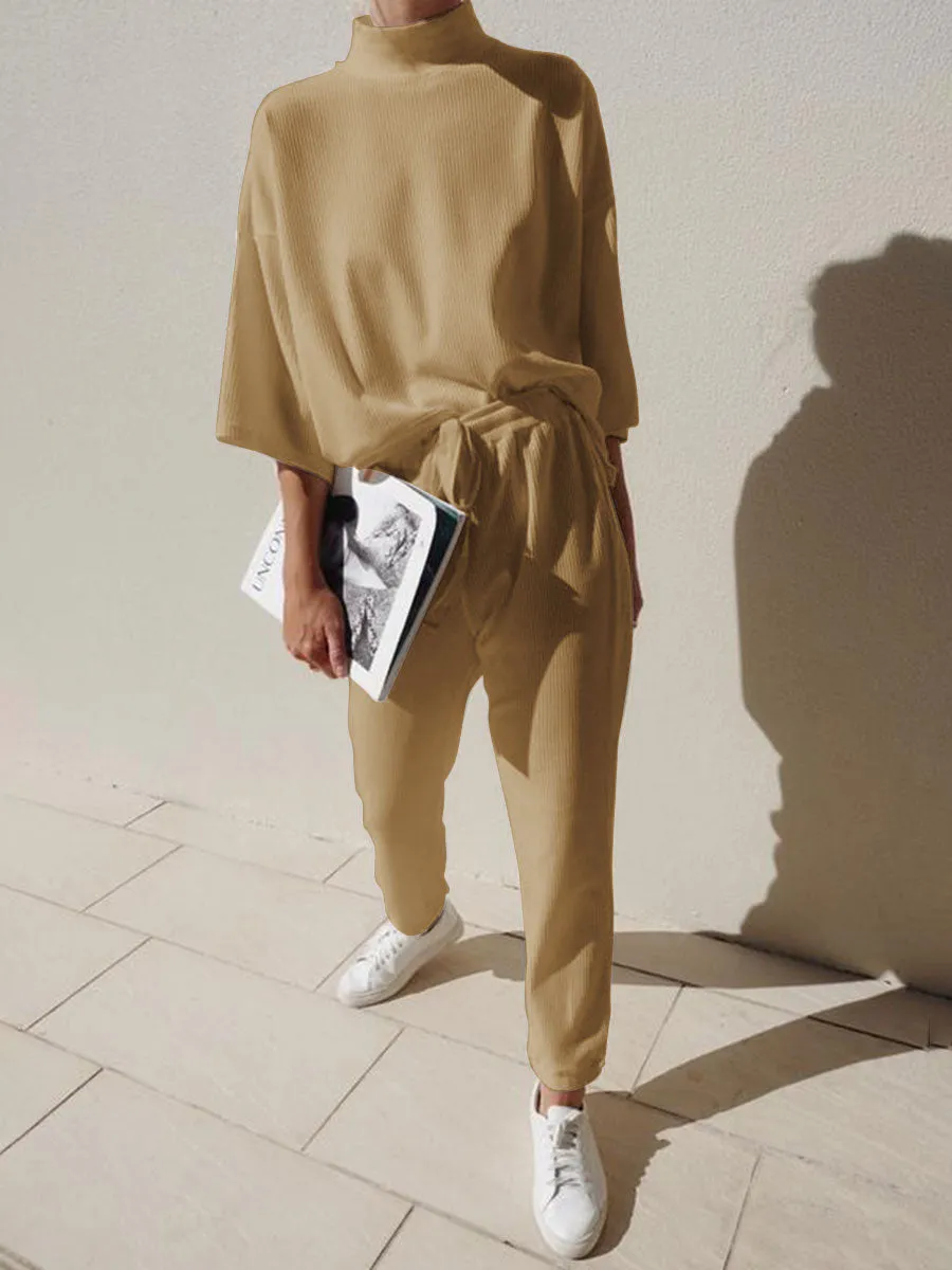 Solid Color Comfortable High Collar Suit