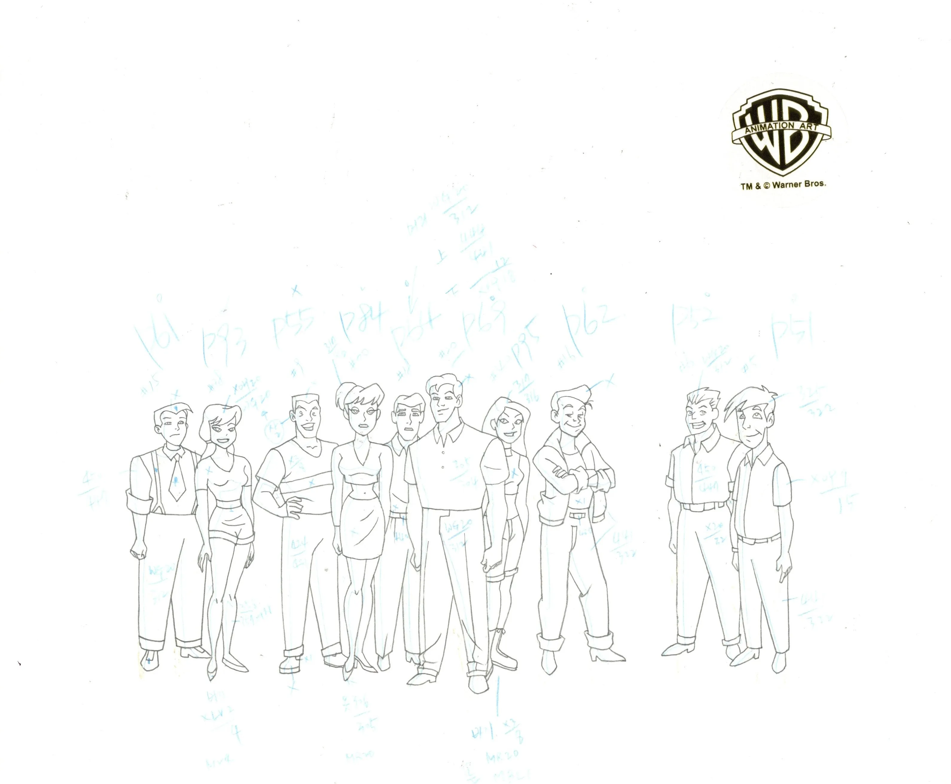 Superman The Animated Series Original Production Cel on Original Background with Matching Drawing: Clark, Kenny