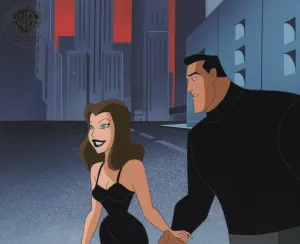 The New Batman Adventures Original Production Cel on Original Background: Shannon and Bruce Wayne