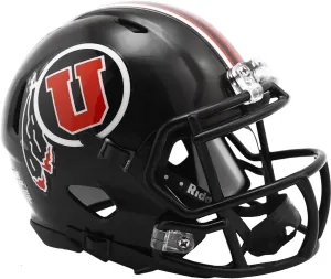 Utah Utes Black NCAA Riddell Speed Mini Football Helmet