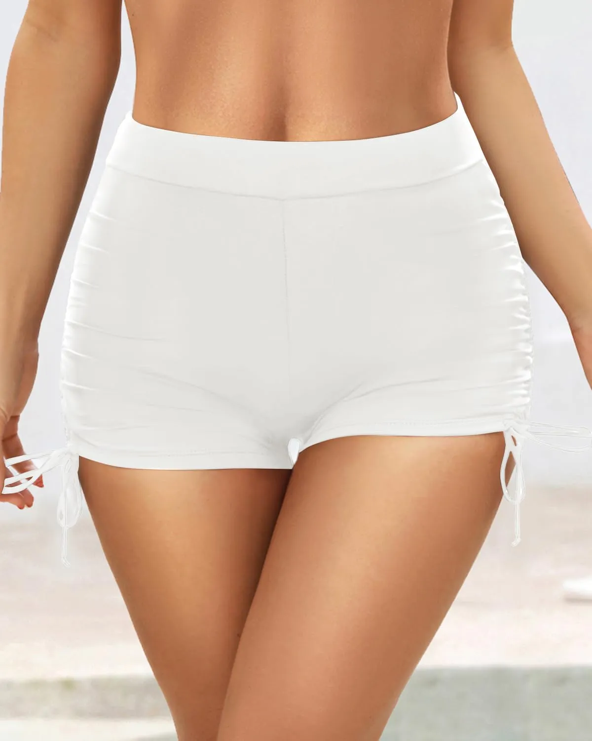 Yonique Women's Swim Shorts High Waisted Bathing Suit Bottoms Tummy Control Boy Shorts Board Shorts